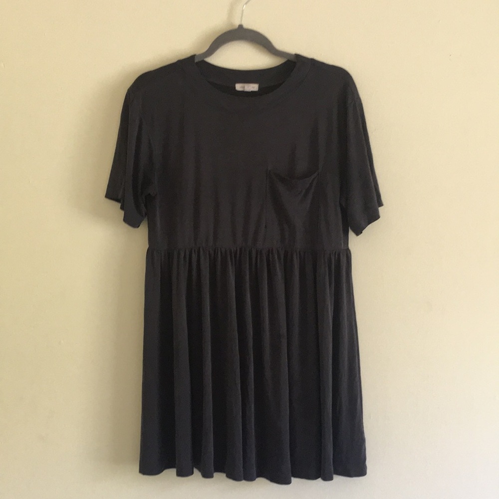 Silence the Noise baby doll dress distressed grey